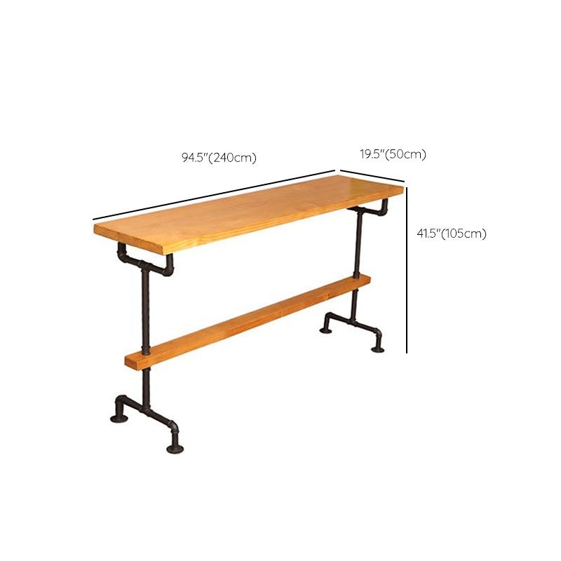 Industrial Style Bar Table 1/2/11 Pieces Rectangle Solid Wood Counter Set