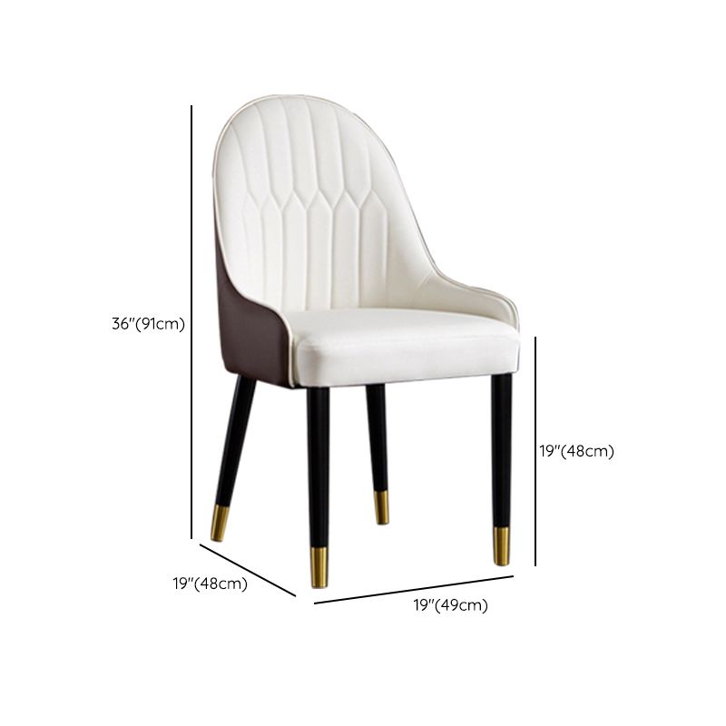 Industrial Upholstered Armless Dining Chairs Dining Room Side Chair