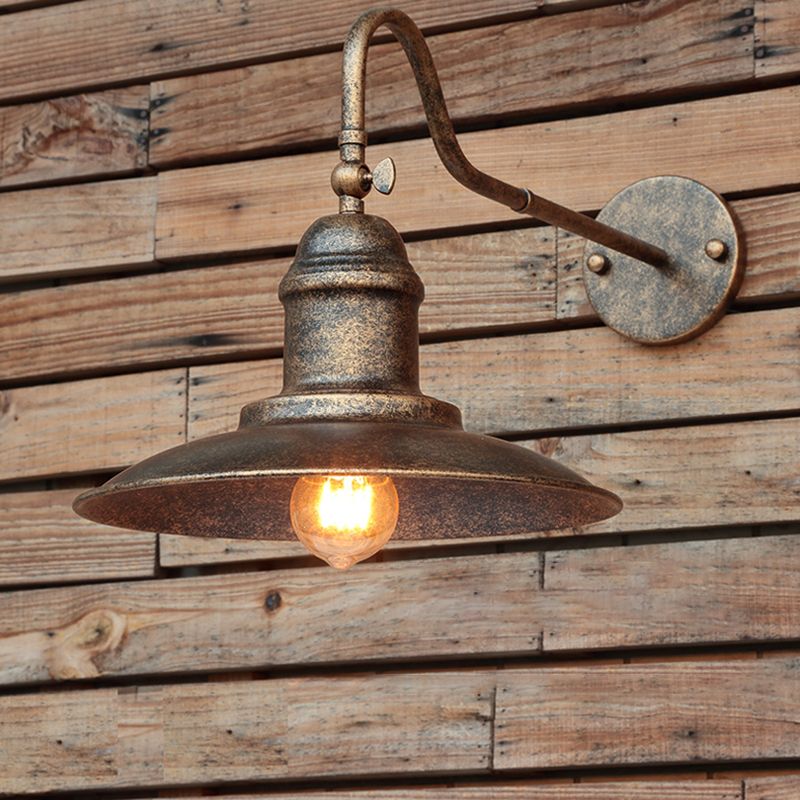 Conical Wall Light Fixture Industrial Style Metal Wall Mount Lighting