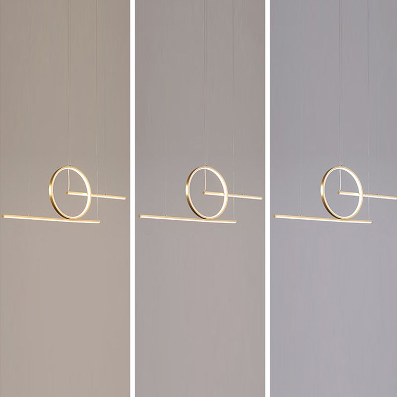 Ring Island Lighting Fixtures Aluminum Minimalism Pendant Lighting Fixtures for Restaurant