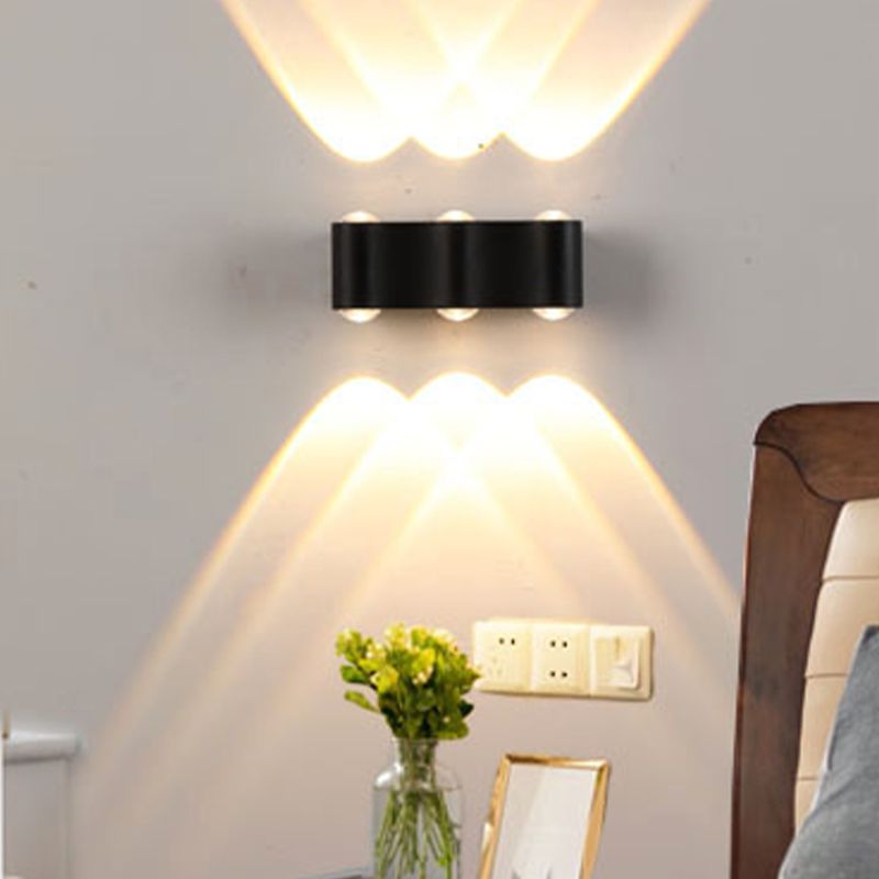 Contemporary Aluminum Wall Light 2.5" High Multi Light Wall Washer for Outdoors