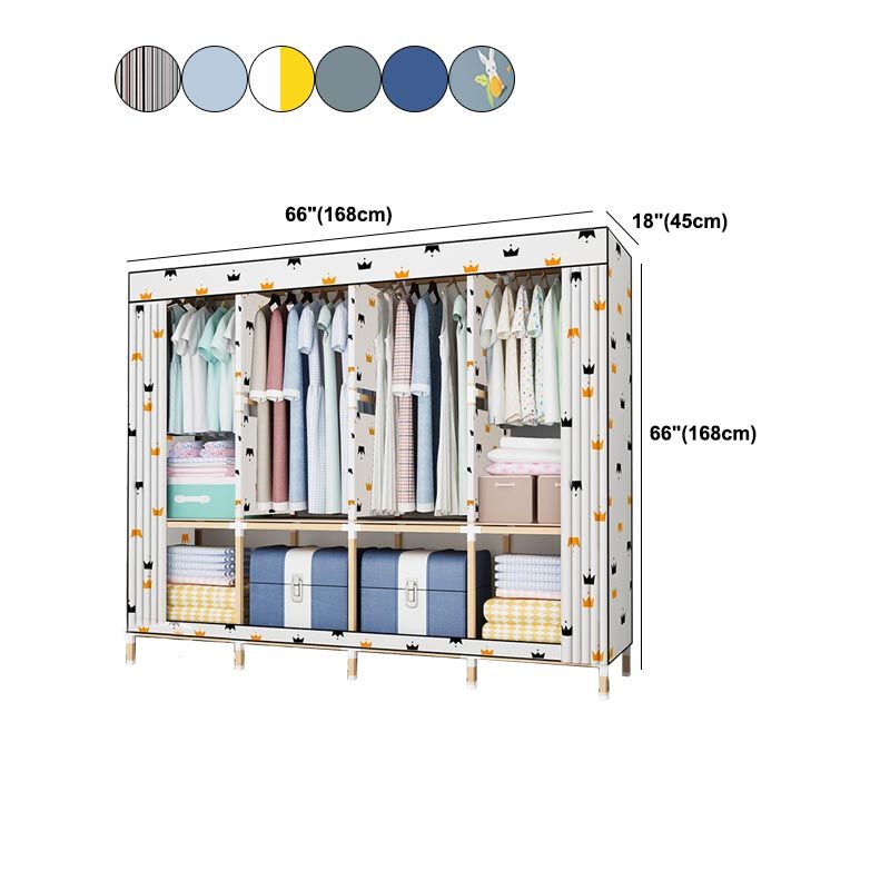 Contemporary Storage Cabinet Engineered Wood Wardrobe Closet