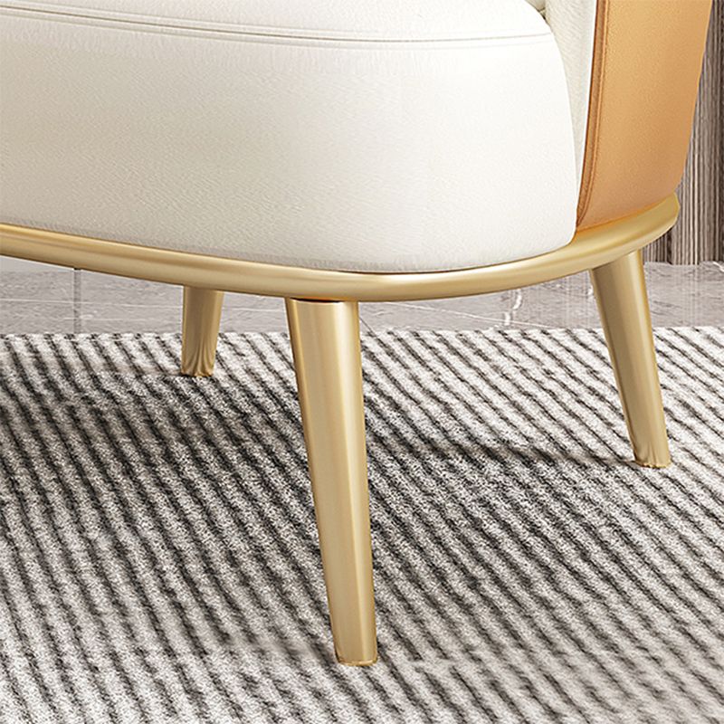 Faux Leather Arm Chair 24.80" Wide Arms Included Chair with Basic Four Leg