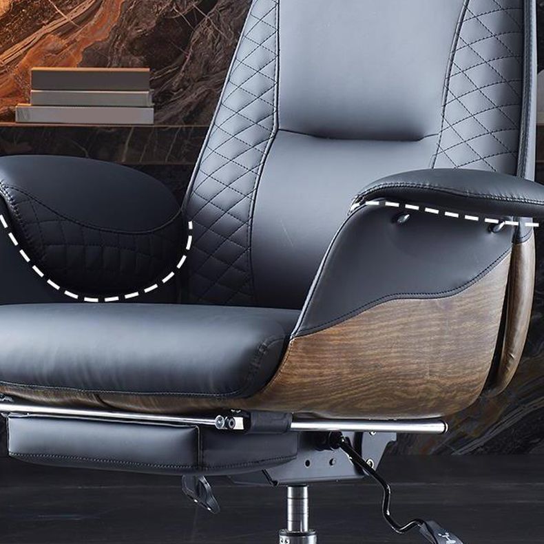 High Back Executive Swivel Office Chair Chrome Metal Frame Modern Ergonomic Task Chair