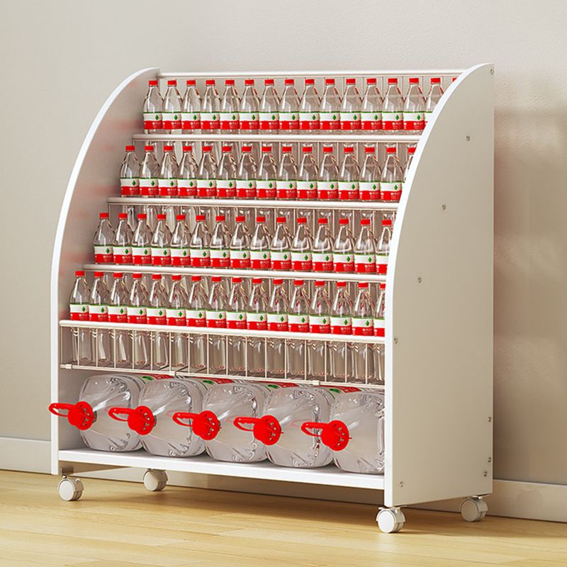 Modern Standard Bookcase Freestanding Standard Kids Bookcase with 4 Wheels