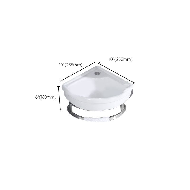 Contemporary Bathroom Sink with Pop-Up Drain Resin Specialty Wall Mount Bathroom Sink