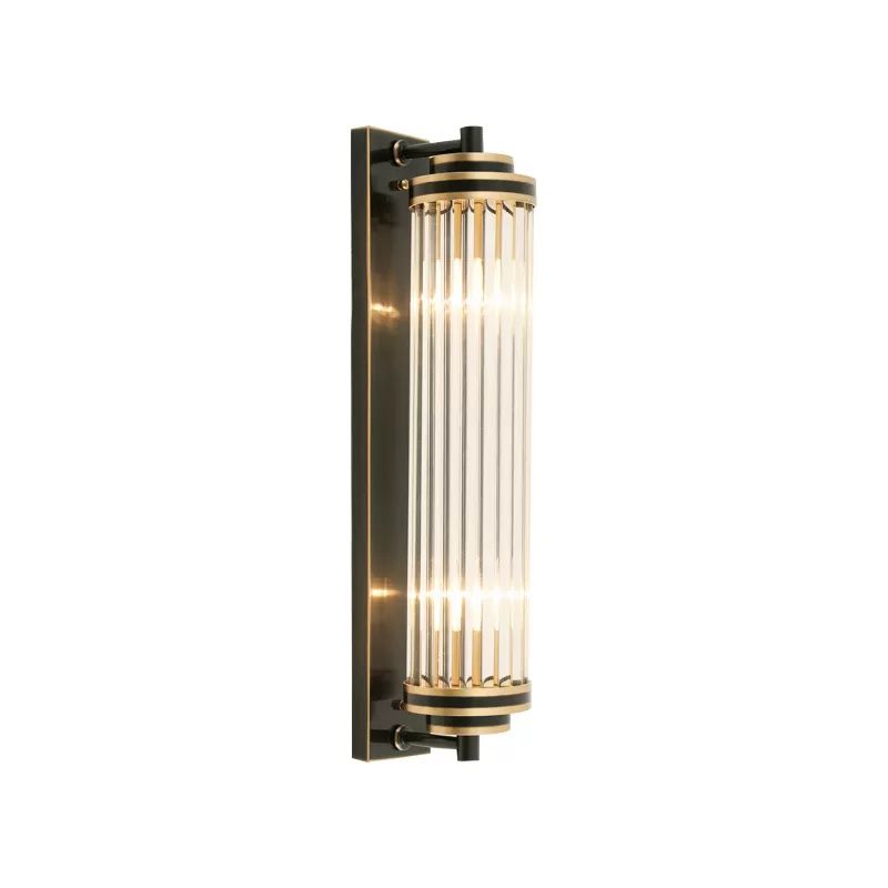 Contemporary Tubular Wall Mounted Lights Glass Flush Mount Wall Sconce for Living Room