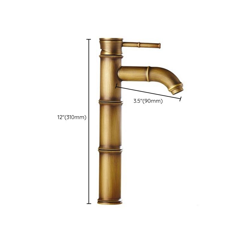 Farmhouse Brass Bathroom Faucet Lever Handle Faucet Single Hole Vessel Sink Faucet