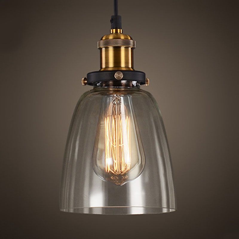 1 Light Pendant Lamp with Lucency Glass Modern Suspension Lighting Fixture