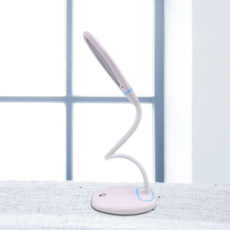 Touch Control Stepless Dimming LED Desk Lamp USB Charging Simple Reading Light with Flexible Metal Arm