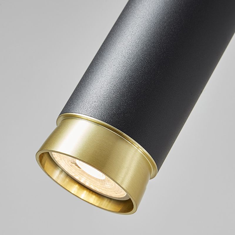 Moderne stijl cilindrische tint hangend licht metaal 1 lichte hanglamp voor eetkamer