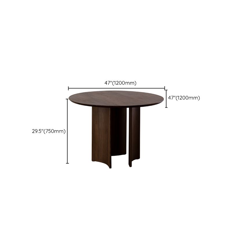 Solid Wood Dining Table Round Modern Dinner Table for Dining Room