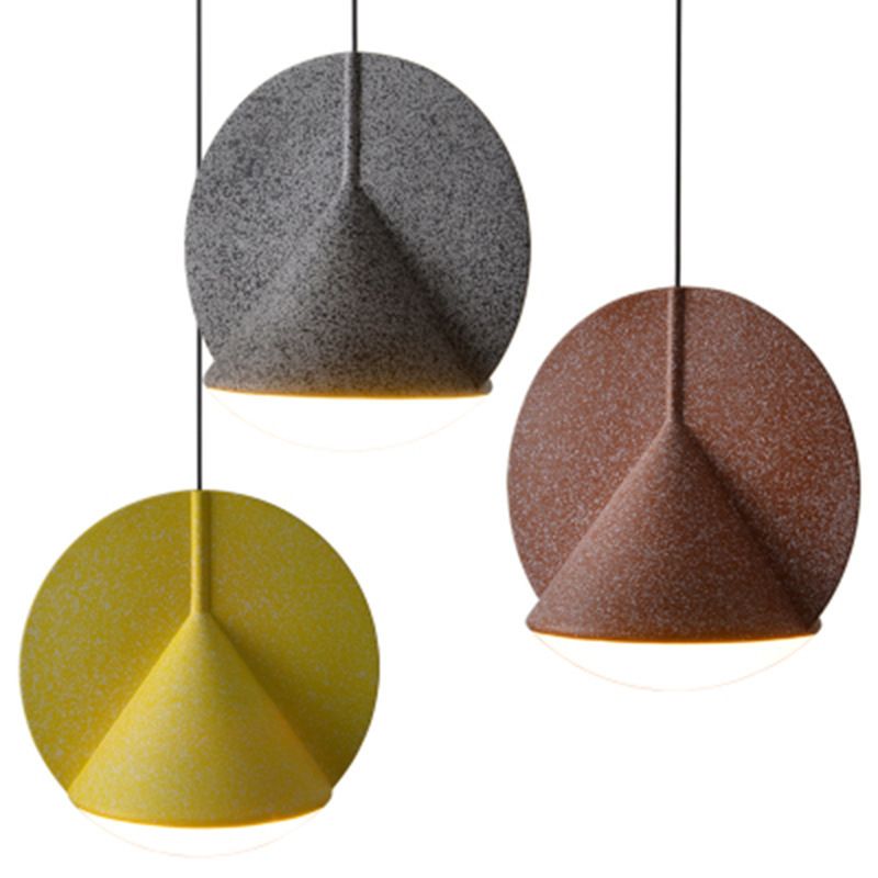 1-Light Round Shade Pendant Lamp Nordic Modern Style Resin  Hanging Lamp for Living Room