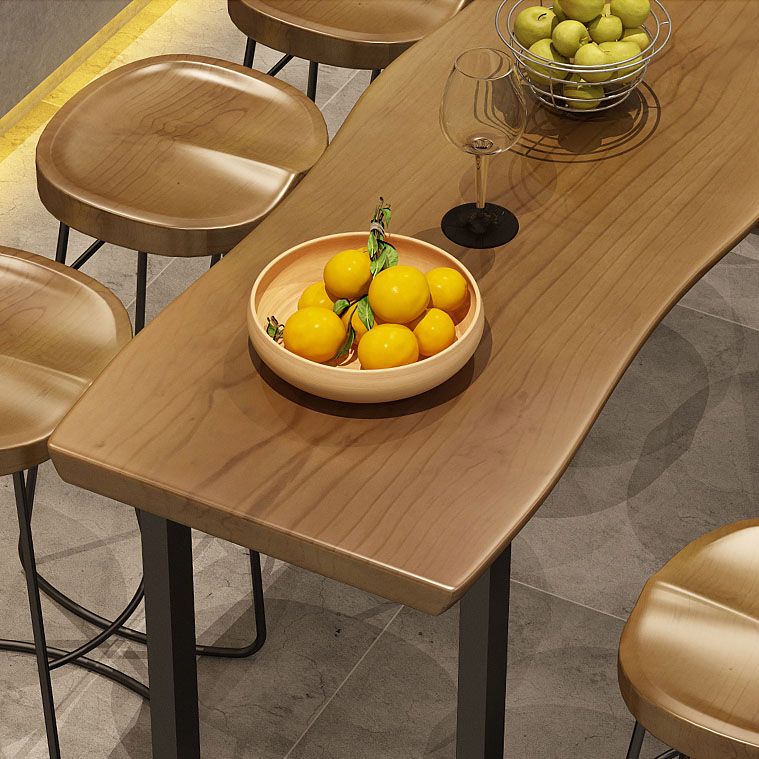 1/9 Pieces Modern Rectangular Bistro Table Set Wooden Counter Table with Backless Stools