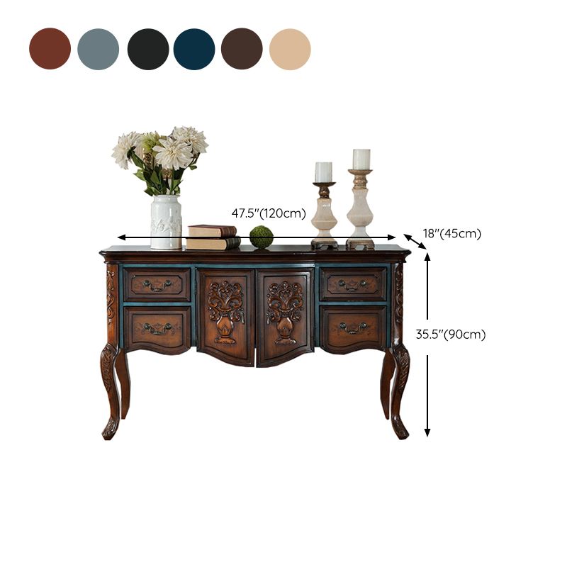 Victoria Wooden Accent Table Free Form Console Sofa Table for Hall