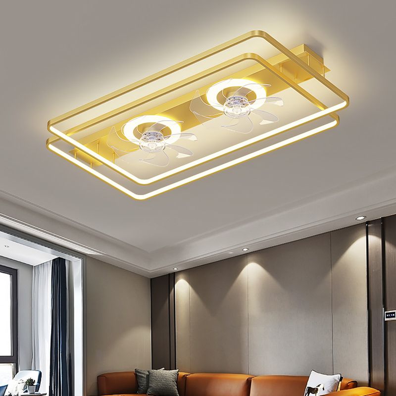 Géométrie de la lampe de la lampe à fans de plafond de style simple moderne