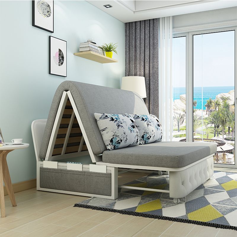 Armless Cotton Blend Contemporary Convertible Bed Sofa Couch