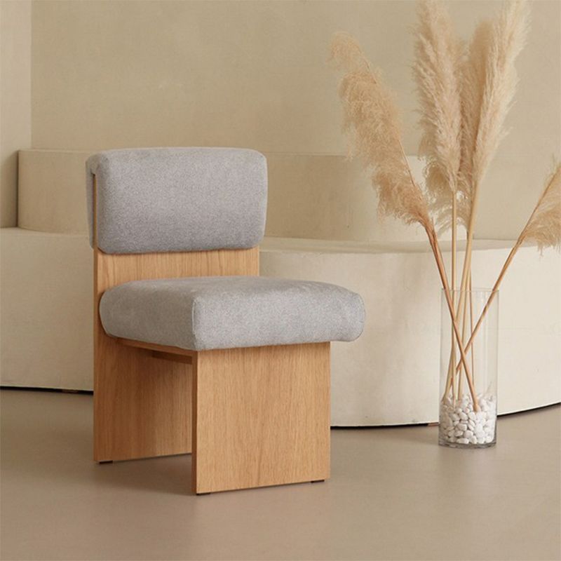 21.25" Wide Armless Chair Solid Wood Frame Chair for Bedroom