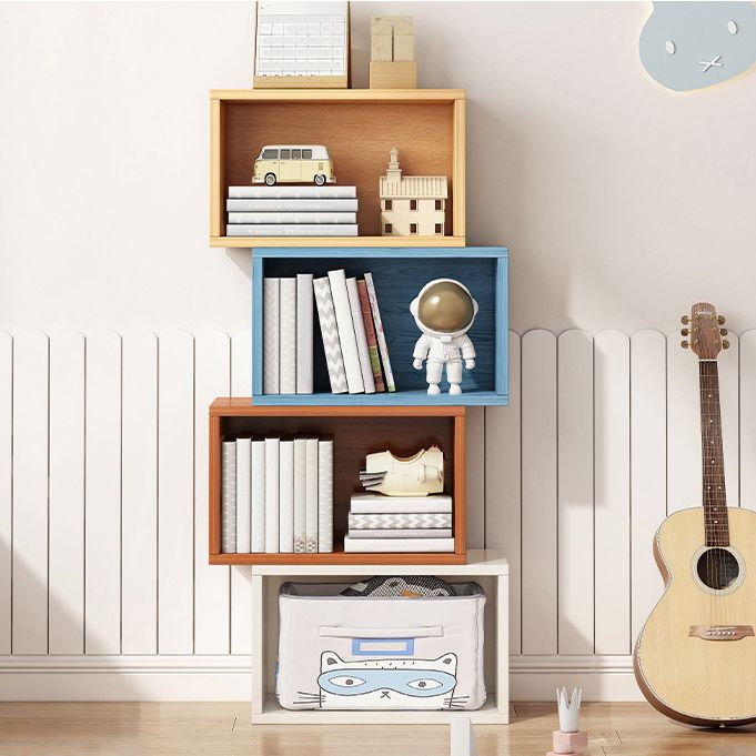 Contemporary Engineer Wood Bookshelf Closed Back Bookcase,17.7"L x 6.7"W x 11.8"H