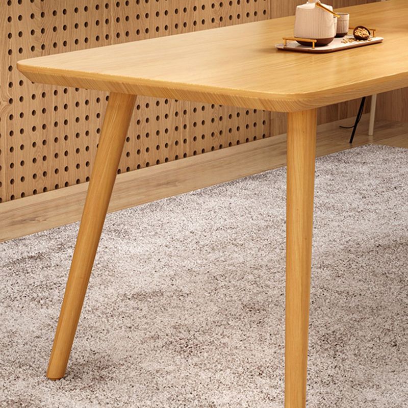 Modern Dining Set 1/4/5/6/7 Pcs Rectangle Solid Wood Dining Table and Armless Chairs