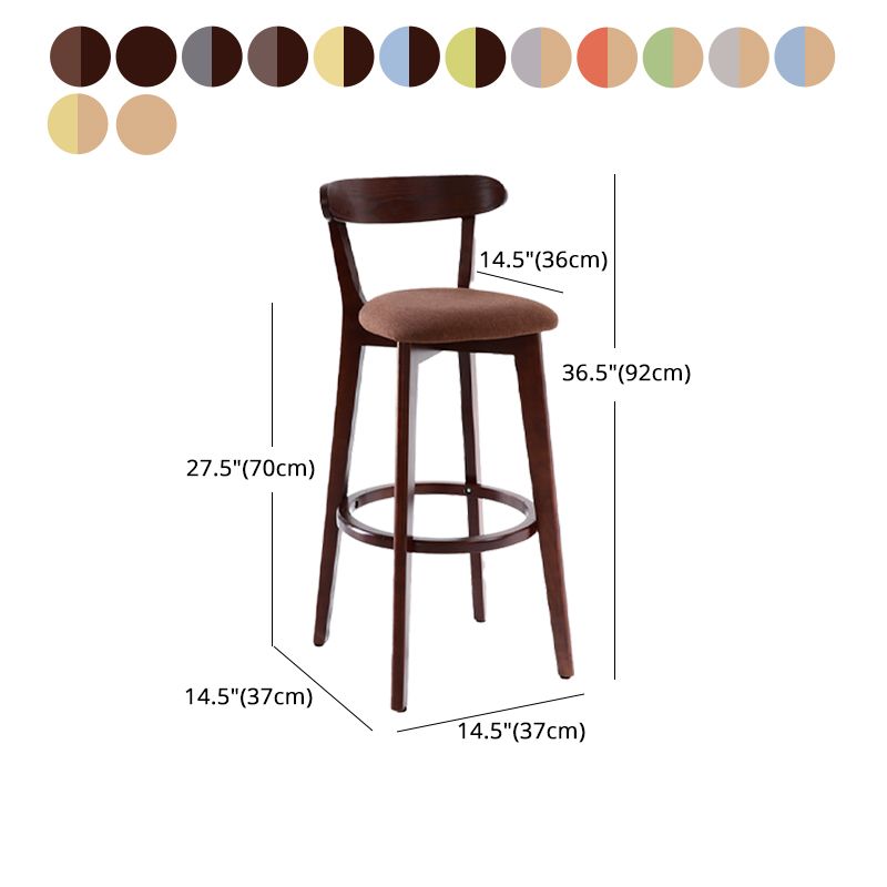 Taburete de bar de estilo escandinavo con taburete de mostrador de asiento cuadrado de madera para bar de cocina