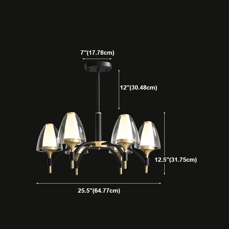 Schwarz Aluminium Anhänger Lichter Minimalismus Decke Anhänger Licht für Wohnzimmer