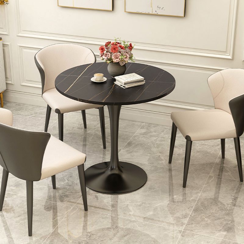 Modern Style Dining Table Sintered Stone Round Tulip Table for Dining Room