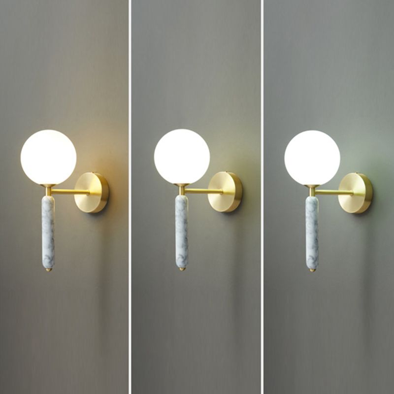 Moderne einfache Wandleuchten mit einem Kopf Marmorwand montierte Leuchte für Wohnzimmer