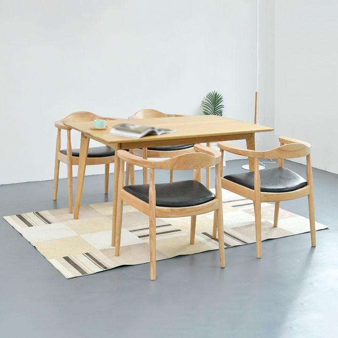 Chaise de salle à manger moderne de 20 pouces de large, avec 4 pieds en bois, pour usage domestique
