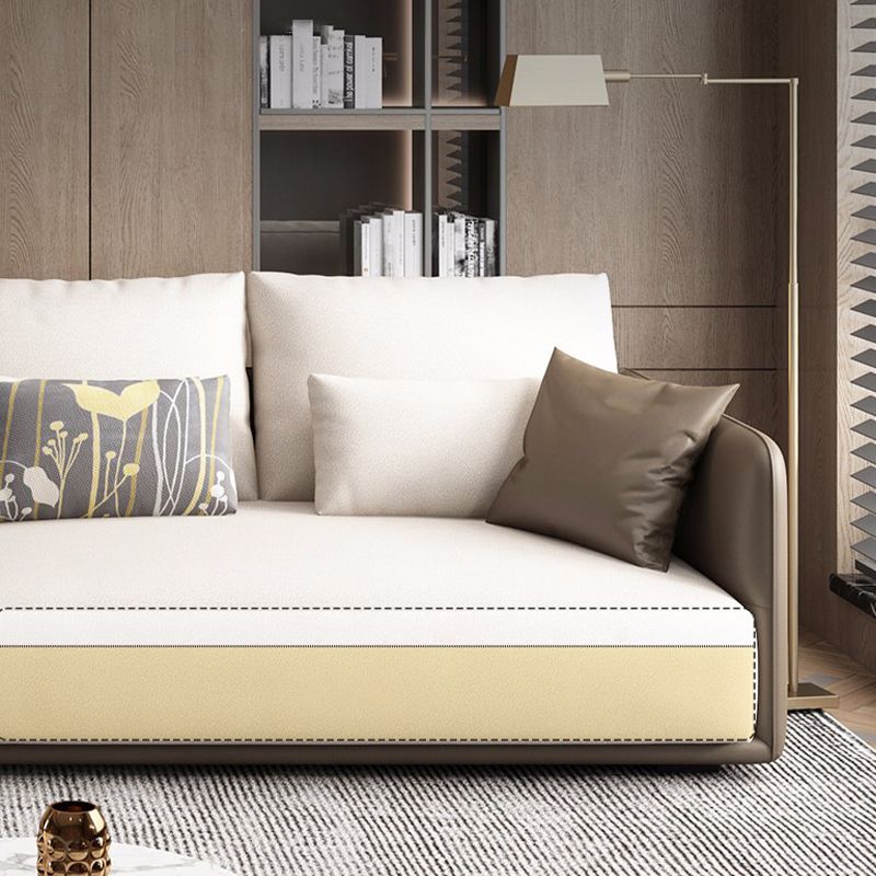 Modern Style Solid Wood Base Latex/sponge Cushion Rectangular Sofa