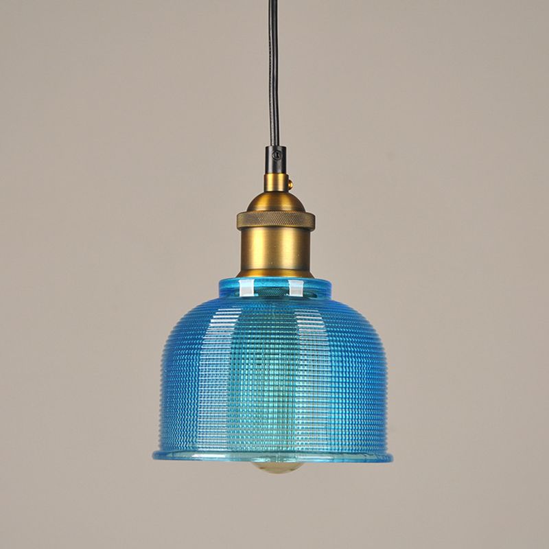 Modern Style Hanging Light Fixture Bowl Shape Hanging Ceiling Light with Glass Shade