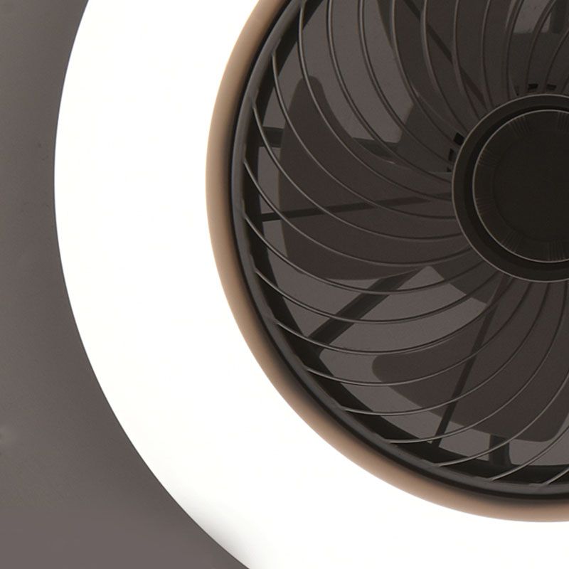 Moderne kreative LED -Deckenventilator Leichte schmiedeeisere kreisförmige Flush -Halterung mit Acrylschatten