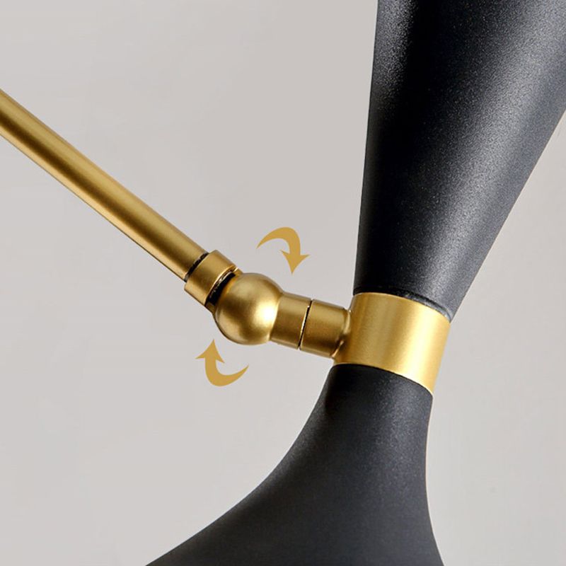 Nordic Macaron Double Cone-Shaped Wall Light Sconce Metallic Wall Light Fixtures for Bedroom