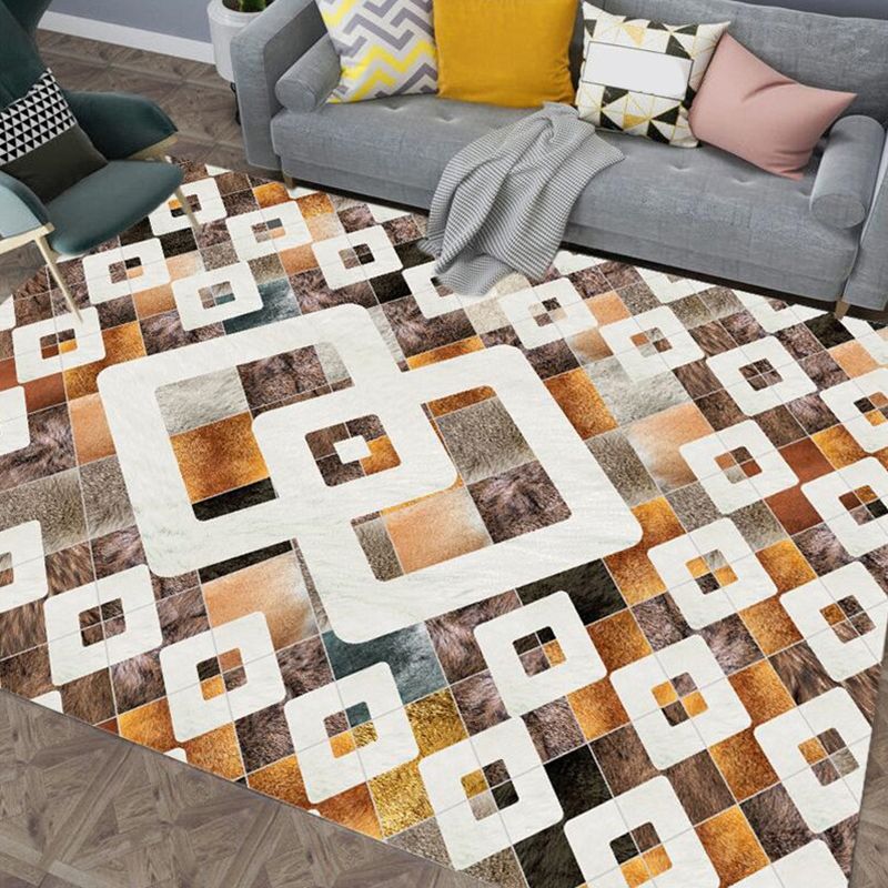 Tapis de tapis à imprimé abstrait multicolore Boho Rapis en intérieur Easy Care Animal Area Washable Area Papet pour chambre