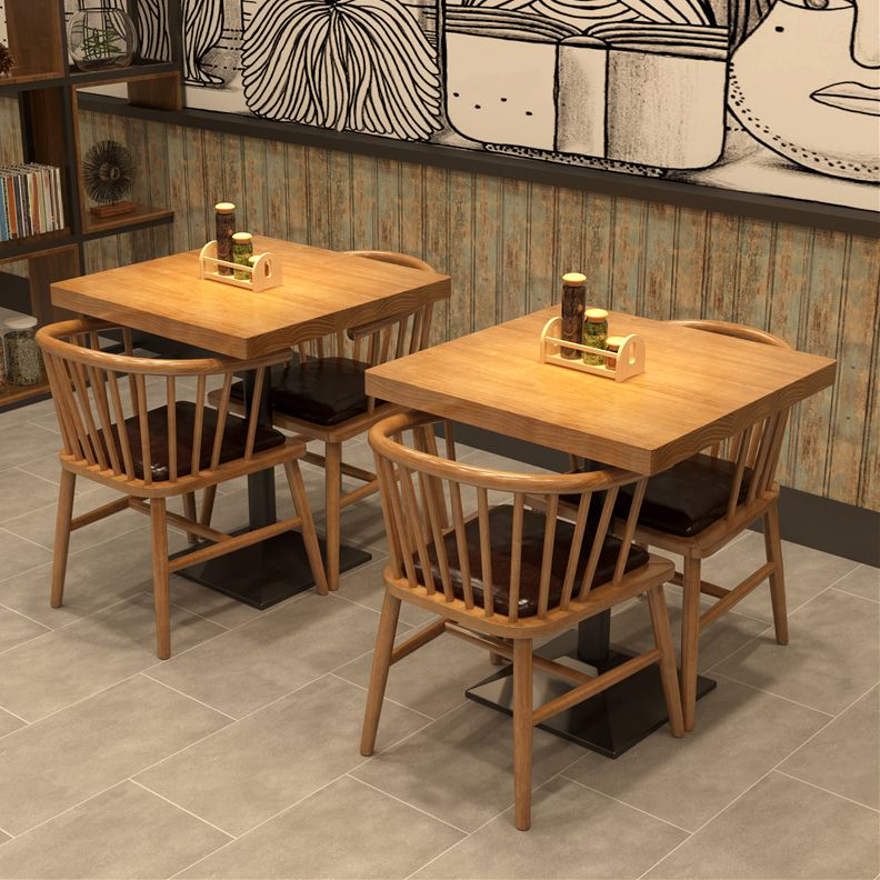 Industrial Style Dining Table Solid Wood Dining Site Table for Dining Room