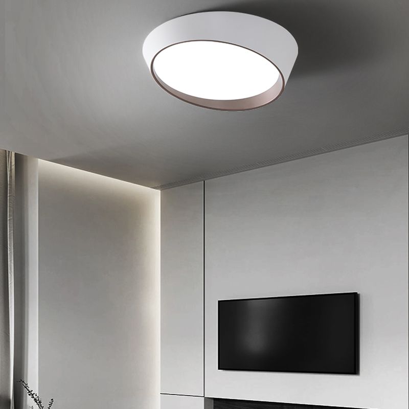 Metal Flush Ceiling Light Fixtures Modern Flush Mount Fixtures with Acrylic Shade
