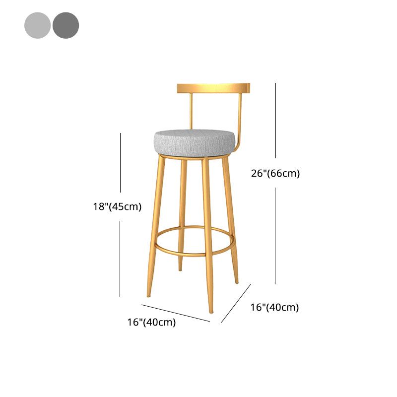 Moderner Metal -Barhocker mit Fußstütze und Casual Bar Stool im unteren Rücken