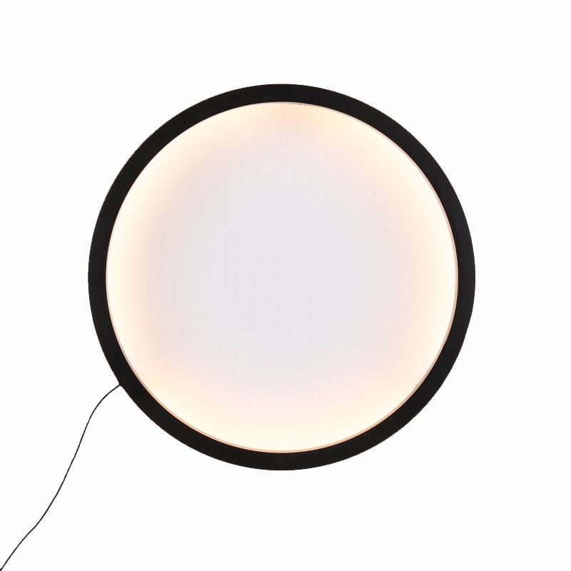 Zwart minimalisme Ronde lijnen LED Wall Lamp Noordse stijl Aluminium SCONCE Licht voor woonkamer