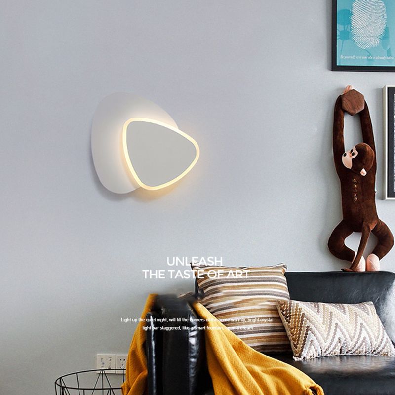 Modern Style Geometry Shape Wall Sconce Metal Light Sconces for Bedroom