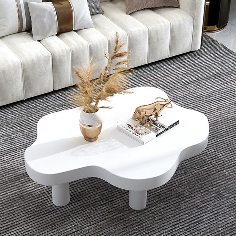 Nordic Cocktail Table 3 Legs Solid Wood Geometric Single Coffee Table