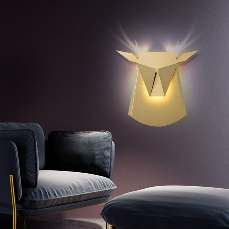 1-Light Geometric Wall Lamps Modern Style Metal Wall Light Sconce