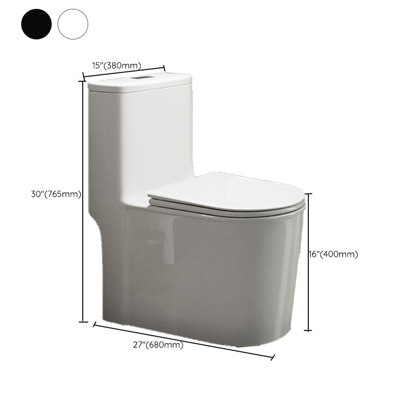 One Piece Toilet Modern Urine Toilet Floor Mounted Siphon Jet Toilet Bowl