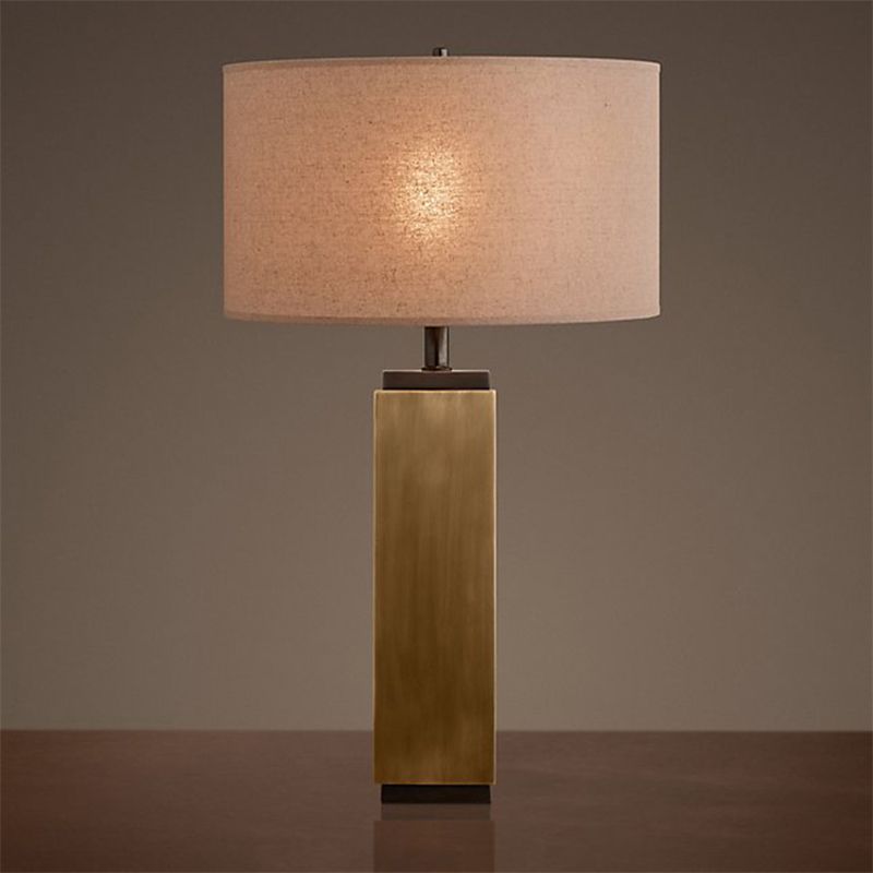 Lampe de table de nuit en bois à 1 lumière