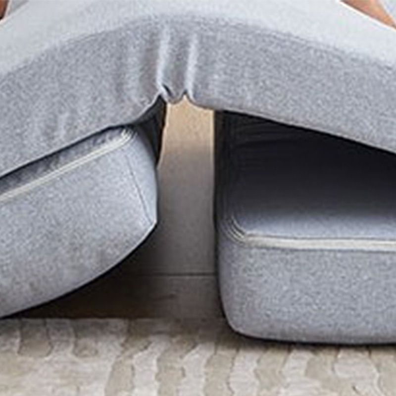 Contemporary Linen Armless Sofa Bed Standard Sofa Foldable Sofa for Living Room