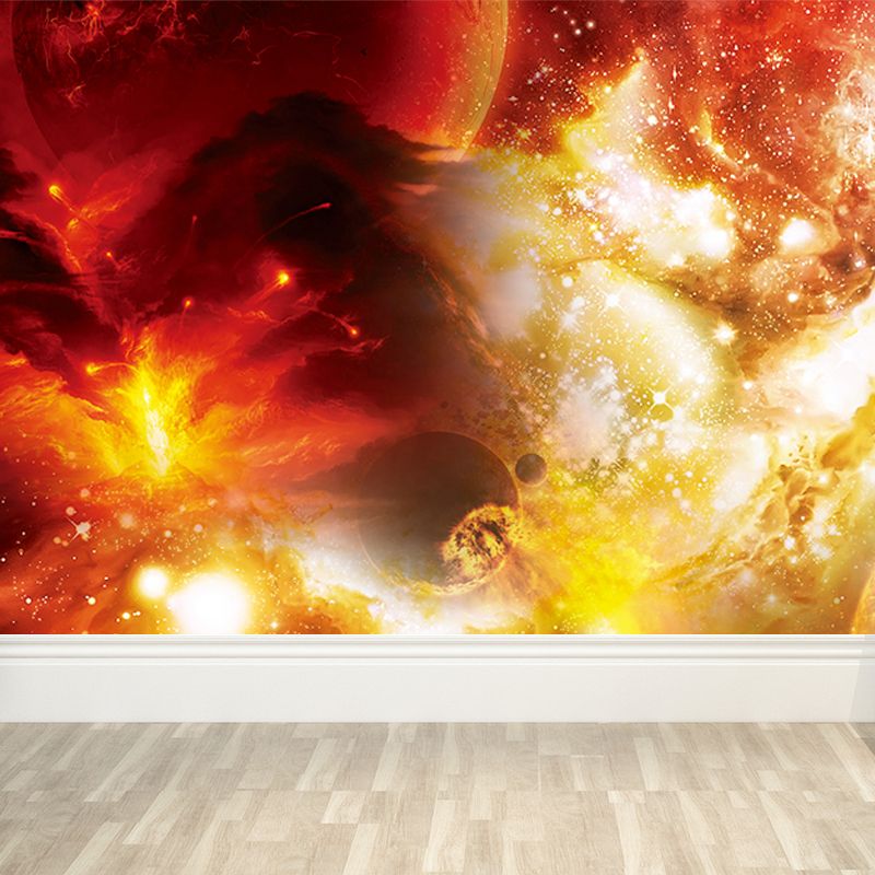 Dark Color Black Hole Mural Wallpaper Moisture Resistant Wall Art for Dining Room