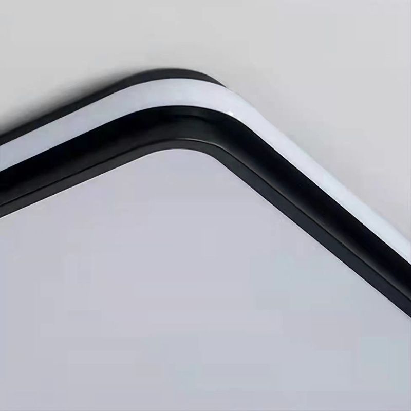 Minimalism Ceiling Light Fixture Black Flush Mount with Metal for Living Room