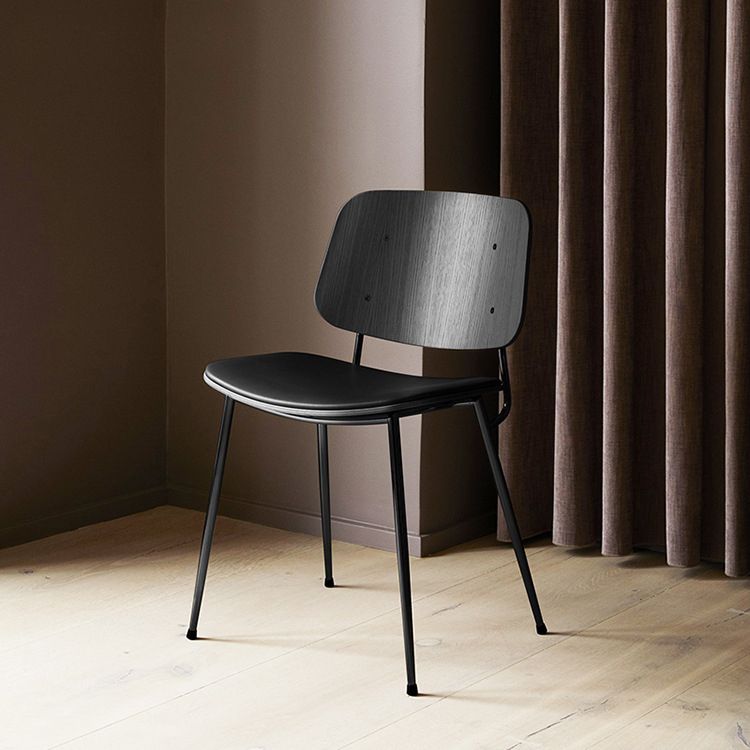 Industrial Upholstered Dining Side Chairs Open Back Dining Side Chairs