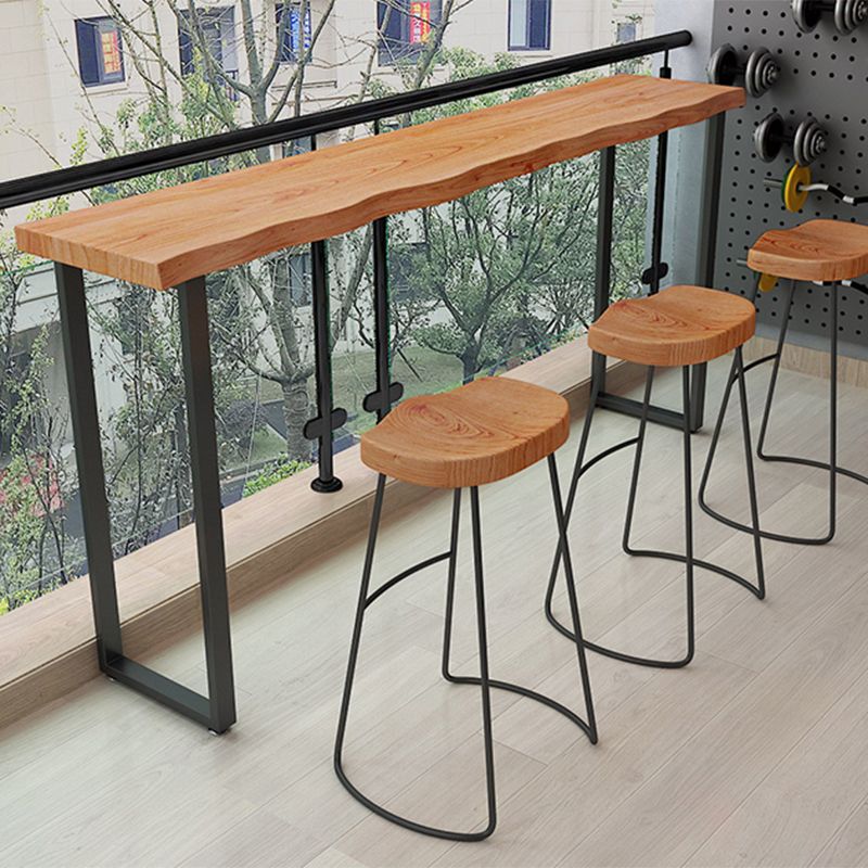 Modern Solid Wood Rectangle Bar Height Pub Table for Dining Room