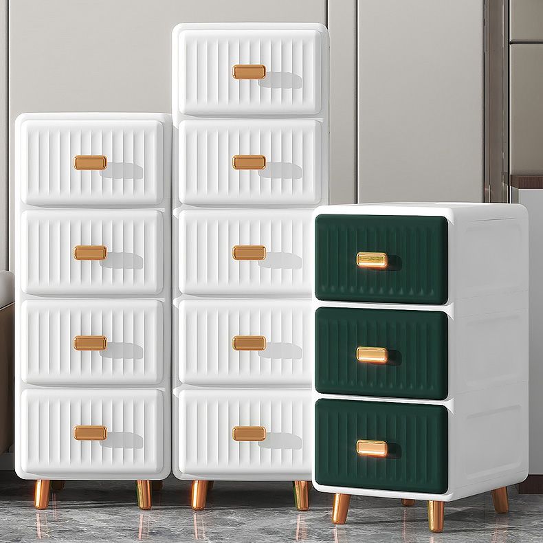 Bedroom Plastic Matte Finish Storage Cabinet Contemporary Cabinet with Metal Legs