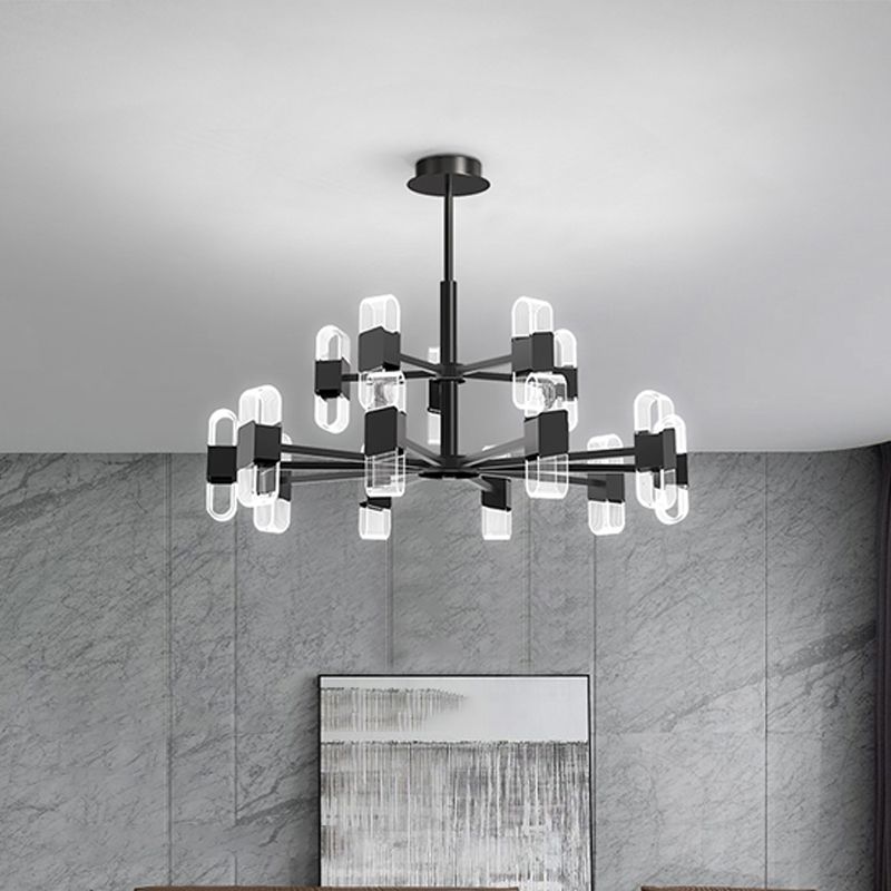 Living Room Modern Hanging Ceiling Lights Acrylic Sputnik Hanging Pendant Lamp